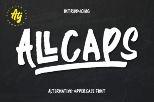 All Caps: A Textured Brush Font for Bold Brand Identities