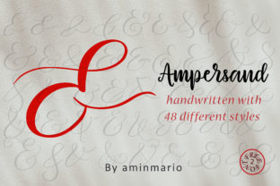 Ampersand 48 Different Styles: A Natural Handwriting Font for Editorial Monograms