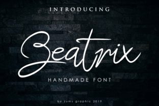 Beatrix Script Typeface for Editorial Design and Brand Identity