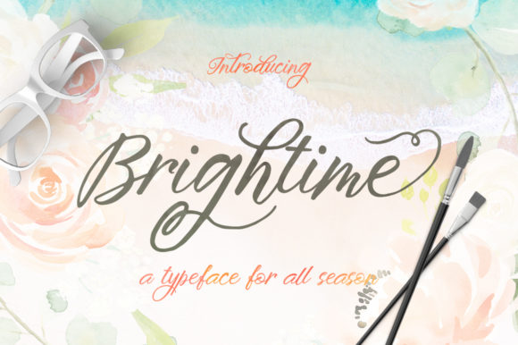 Brightime: A Script Handwritten Font for Authentic Brand Identity