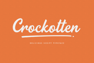 Crockotten Script Font for Handmade Labels and Invitations