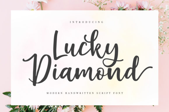 Lucky Diamond Typeface: A Handwritten Font for Artistic Branding