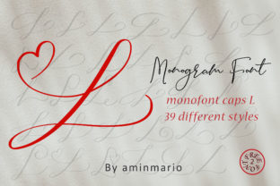 Monogram L Monofont Caps L: Elevating Brand Identity with Script Handwritten Fonts