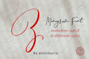 Monogram Z Monofont Caps Z: A Handwritten Display Typeface for Editorial Design