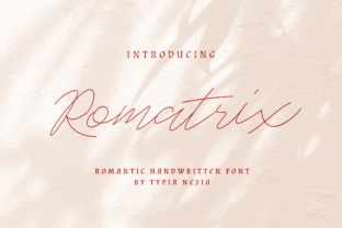 Romatrix: A Romantic Script Handwritten Font for Editorial Design