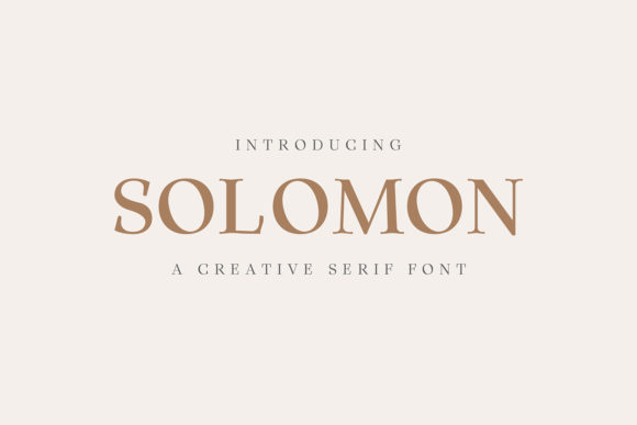 Solomon Family: The Stylish Serif Typeface for Clearer Campaign Messaging